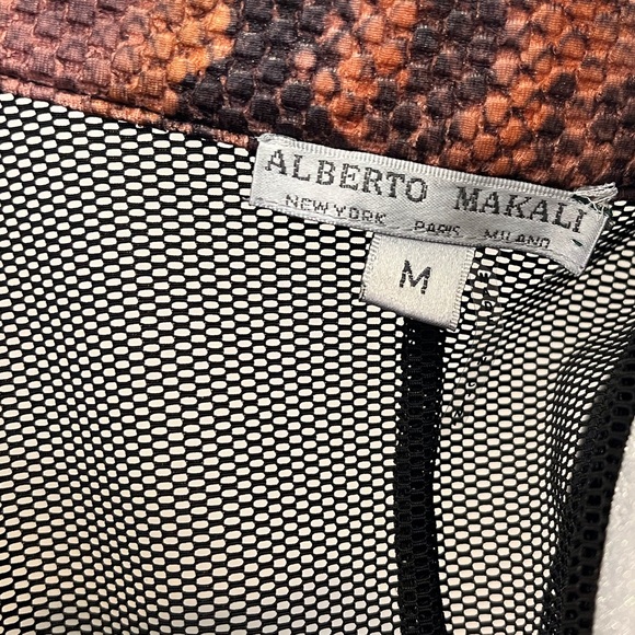 NWOT ALBERTO MAKALI Women’s Jacket / Black Mesh Snakeskin Print / Size: Medium - Picture 8 of 11